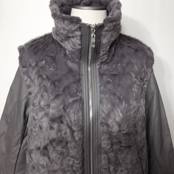 Dennis Basso Faux Fur Zip Front Jacket with Zip-Off Sleeves - Picture 6 of 11